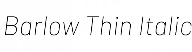 Barlow Thin Italic  Frei Schriftart Herunterladen