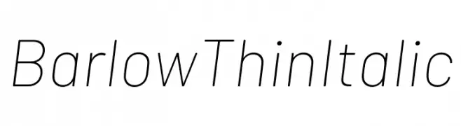 Barlow Thin Italic  baixar fontes gratis