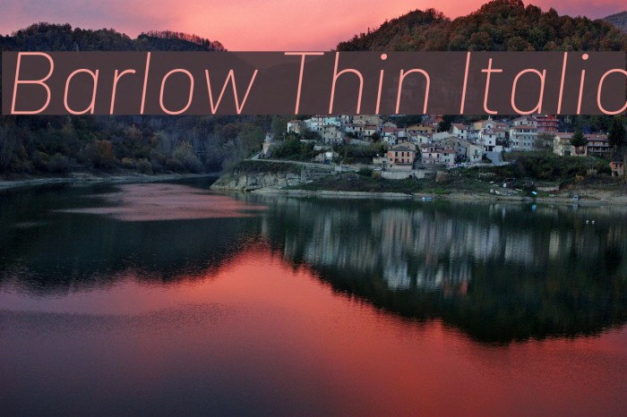 Barlow Thin Italic Font examples