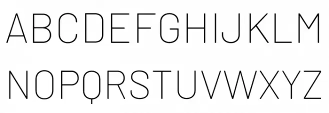 Barlow Thin Schriftart Groß