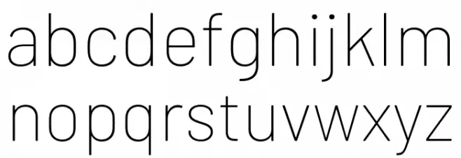 Barlow Thin Font LOWERCASE