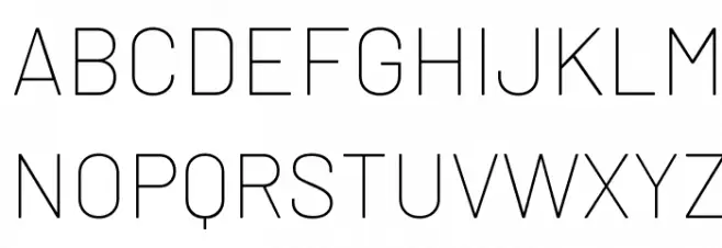 Barlow Thin フォント 大文字
