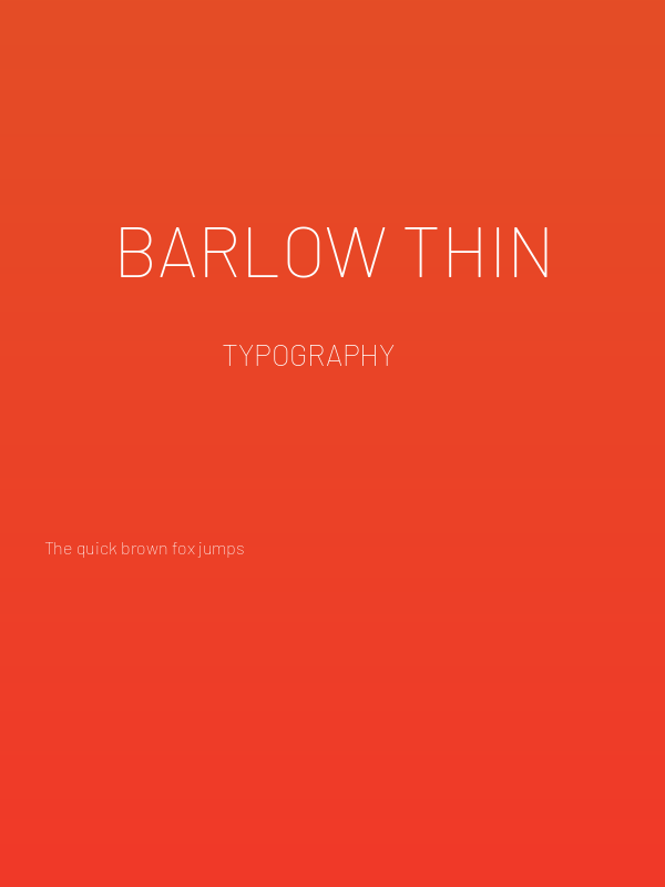 Barlow Thin Poster