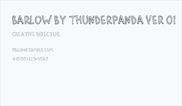 Barlow by Thunderpanda ver 01 Business Card