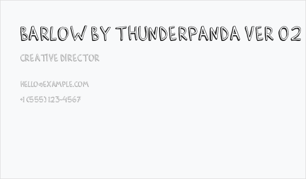 Barlow by Thunderpanda ver 02 Business Card