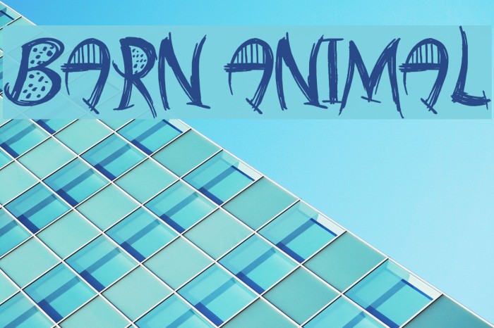 Barn Animal Font examples