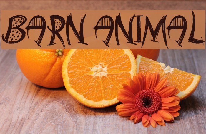 Barn Animal Font examples