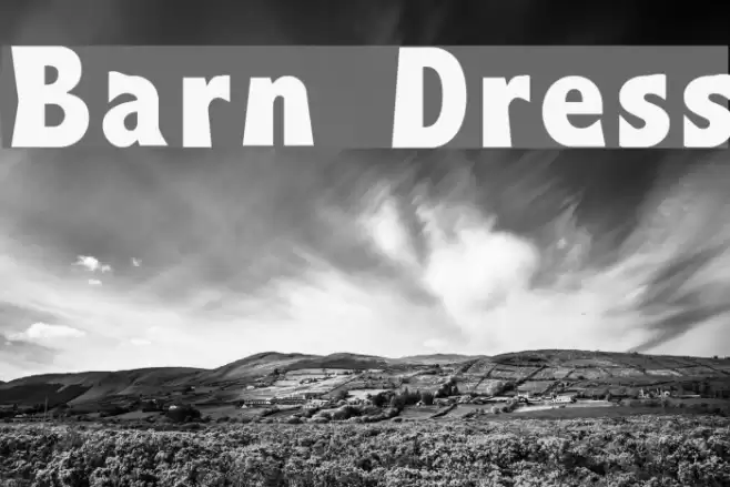 Barn Dress Font examples