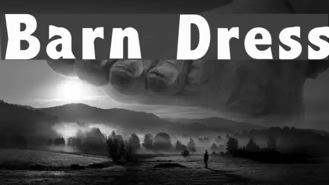 Barn Dress Font examples