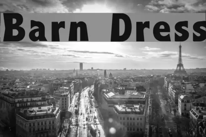 Barn Dress Font examples