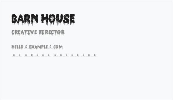Barn House Business Card