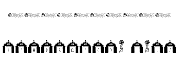 Barn-Letters Filled Font OTHER CHARS