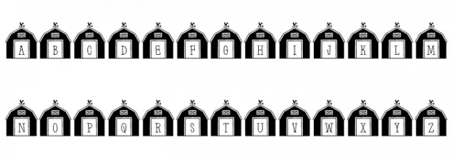 Barn-Letters Filled 字体 大写