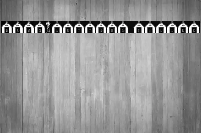 Barn-Letters Filled Example 1