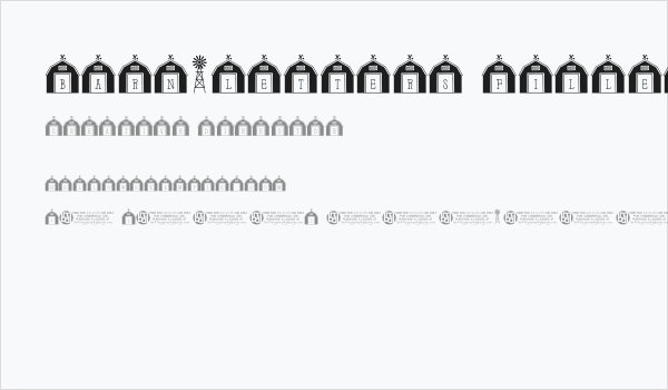 Barn-Letters Filled Business Card