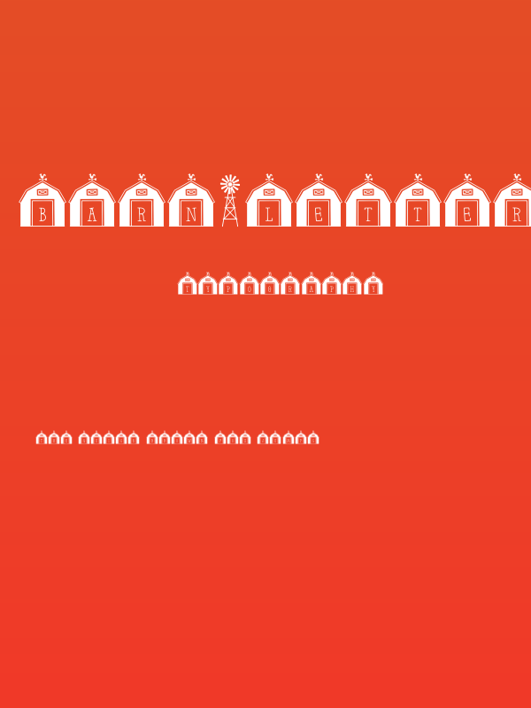 Barn-Letters Filled Poster