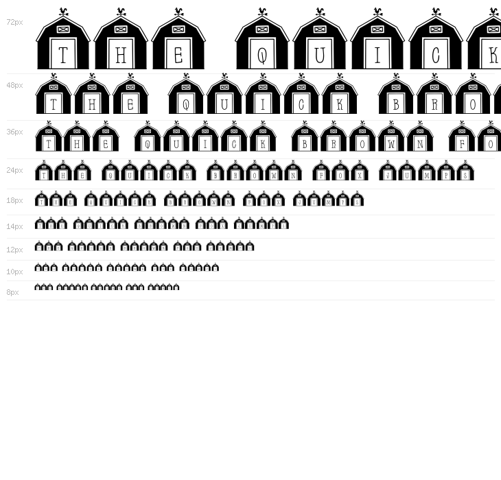 Barn-Letters Filled Waterfall