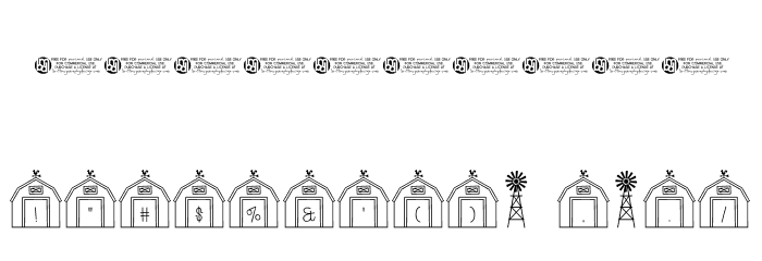 Barn-Letters Regular Font OTHER CHARS