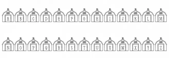 Barn-Letters Regular Polices MAJUSCULES
