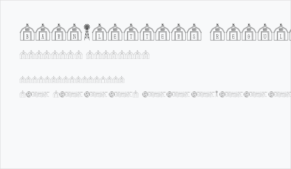 Barn-Letters Regular Business Card