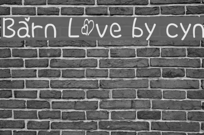 Barn Love by cyn Font examples
