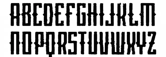 Barna Hardcore Font UPPERCASE