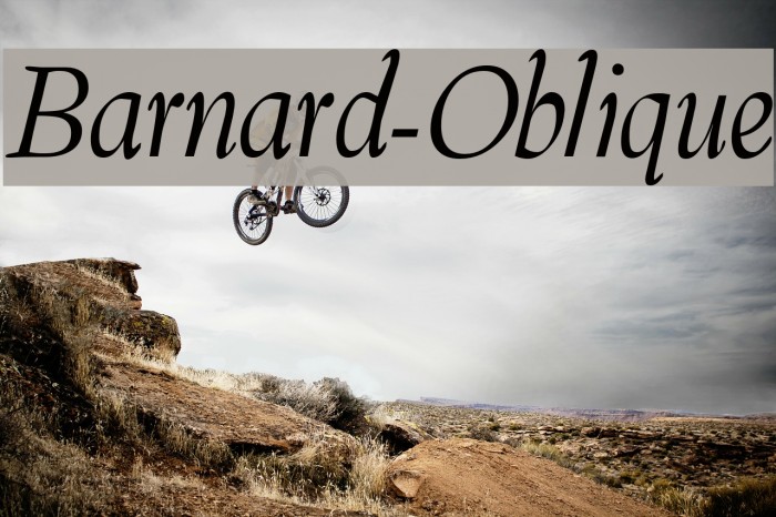 Barnard-Oblique Font examples