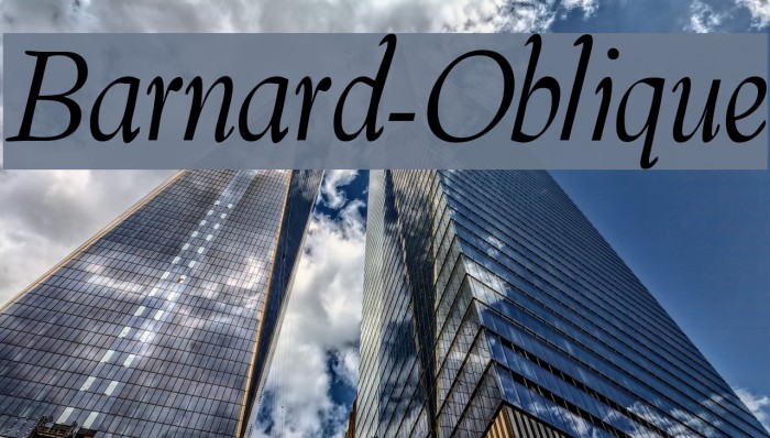 Barnard-Oblique Font examples