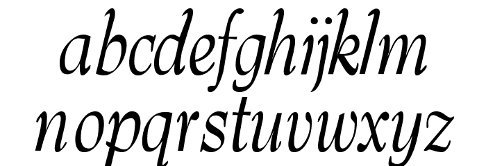 Barnard-Oblique Font LOWERCASE