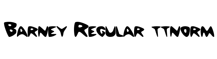 Barney Regular ttnorm Font
