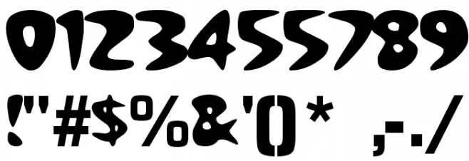 Barney Regular ttnorm Шрифта ДРУГИЕ символов