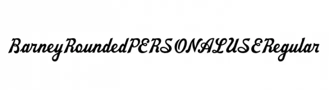 Barney Rounded PERSONAL USE Regular  Fuentes Gratis Descargar