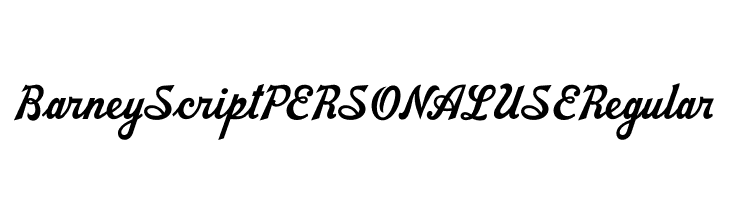 Barney Script PERSONAL USE Regular  フリーフォントのダウンロード