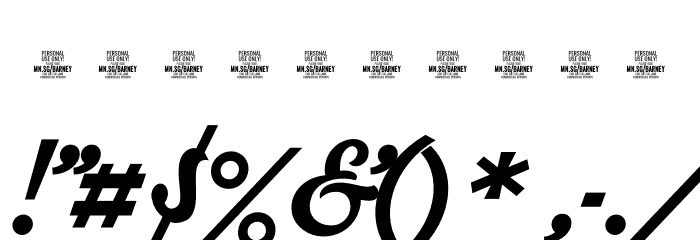 Barney Script PERSONAL USE Regular Font OTHER CHARS