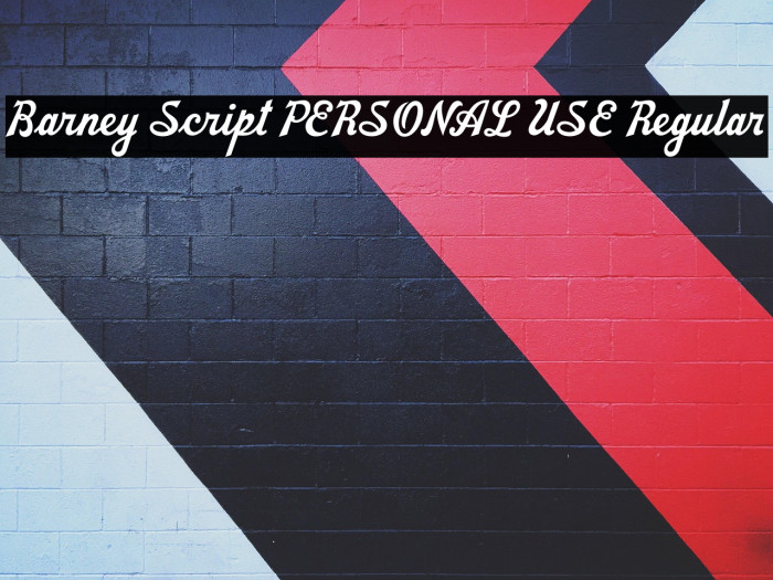 Barney Script PERSONAL USE Regular Example 1
