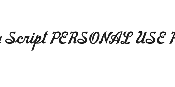 Barney Script PERSONAL USE Regular Logo