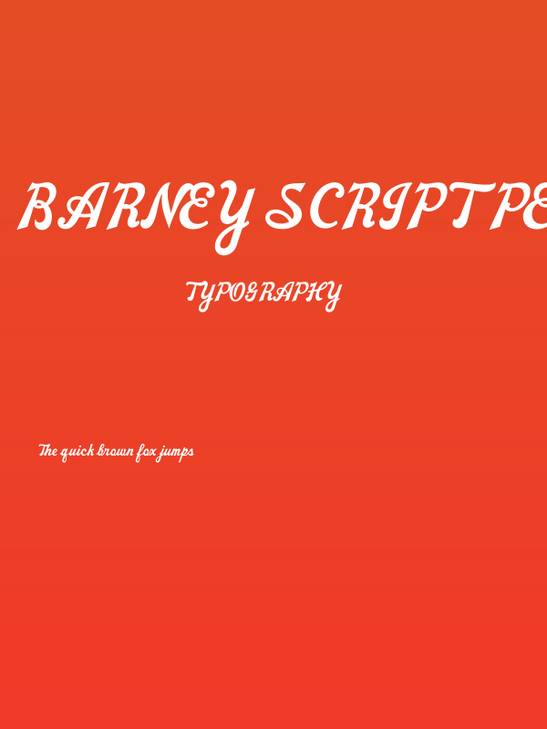 Barney Script PERSONAL USE Regular Poster
