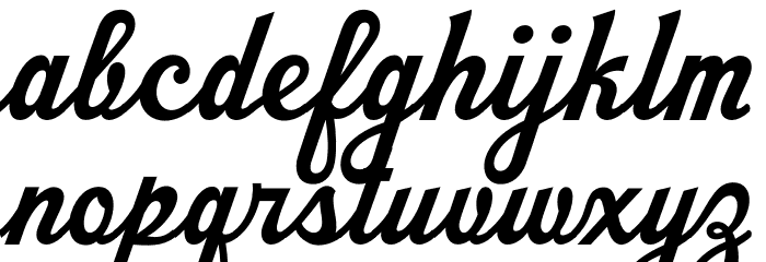 Barney Script PERSONAL USE Regular Font LOWERCASE