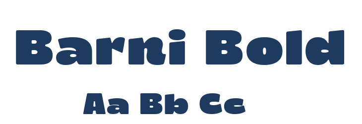 Barni Bold Font Preview