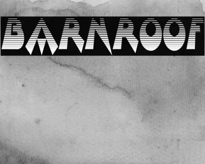 Barnroof Font examples