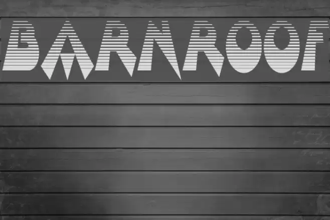 Barnroof Font examples