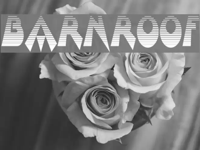 Barnroof Font examples