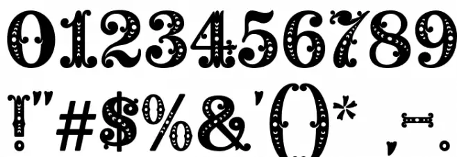 Barocco Floral Initial Font OTHER CHARS