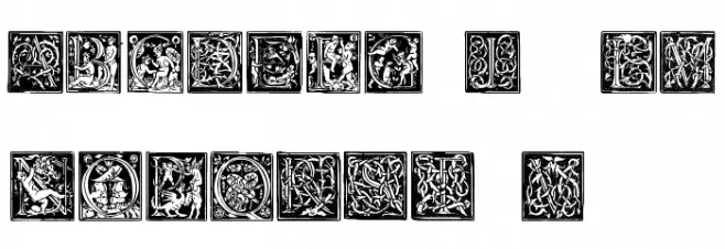Barock Initialen 字体 大写