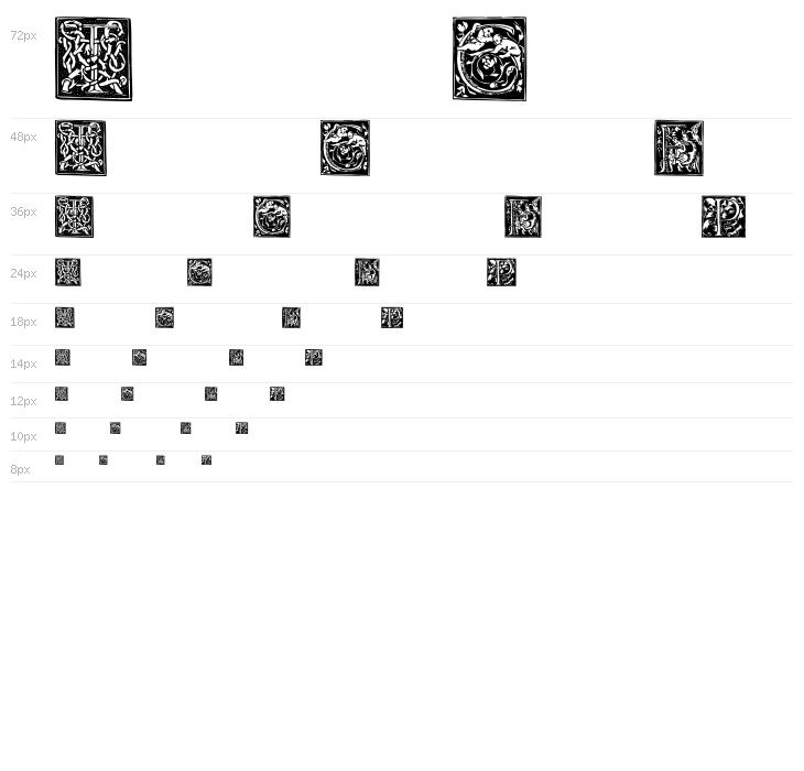 Barock Initialen Waterfall