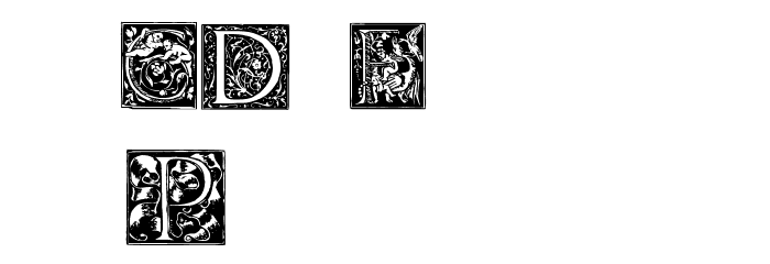 Barock Initialen Fonte MINÚSCULAS