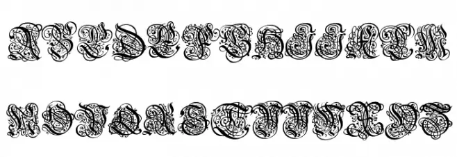 Barock Font Litere mari