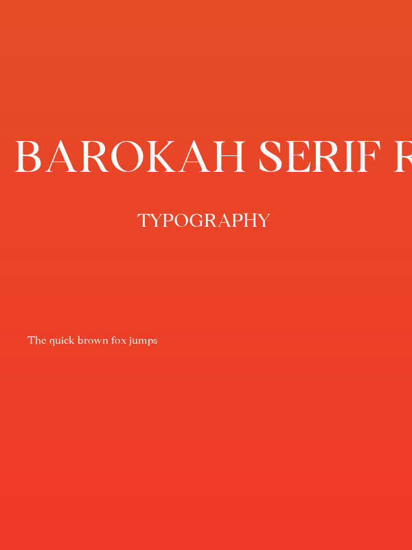 Barokah Serif Regular Poster