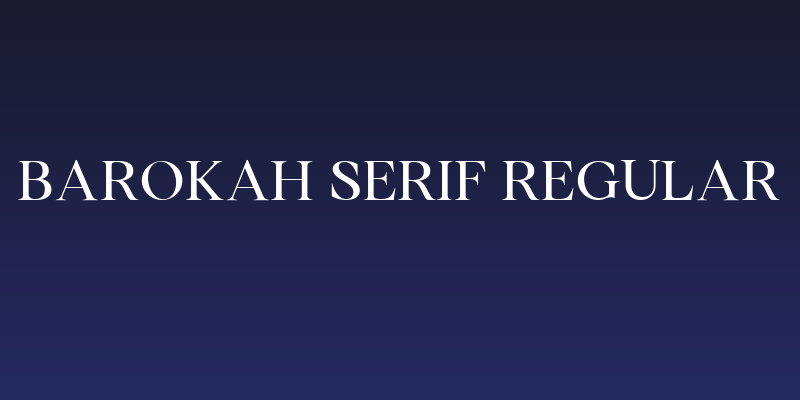 Barokah Serif Regular Social Header