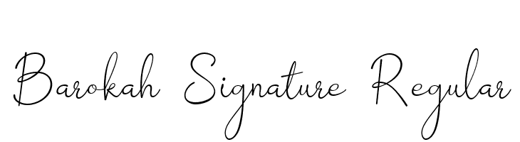 Barokah Signature Regular  font caratteri gratis